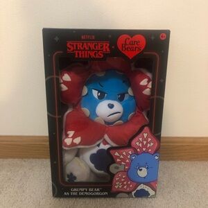 Netflix Stranger Things x Care Bears Grumpy Bear as the Demogorgon Plush in Box